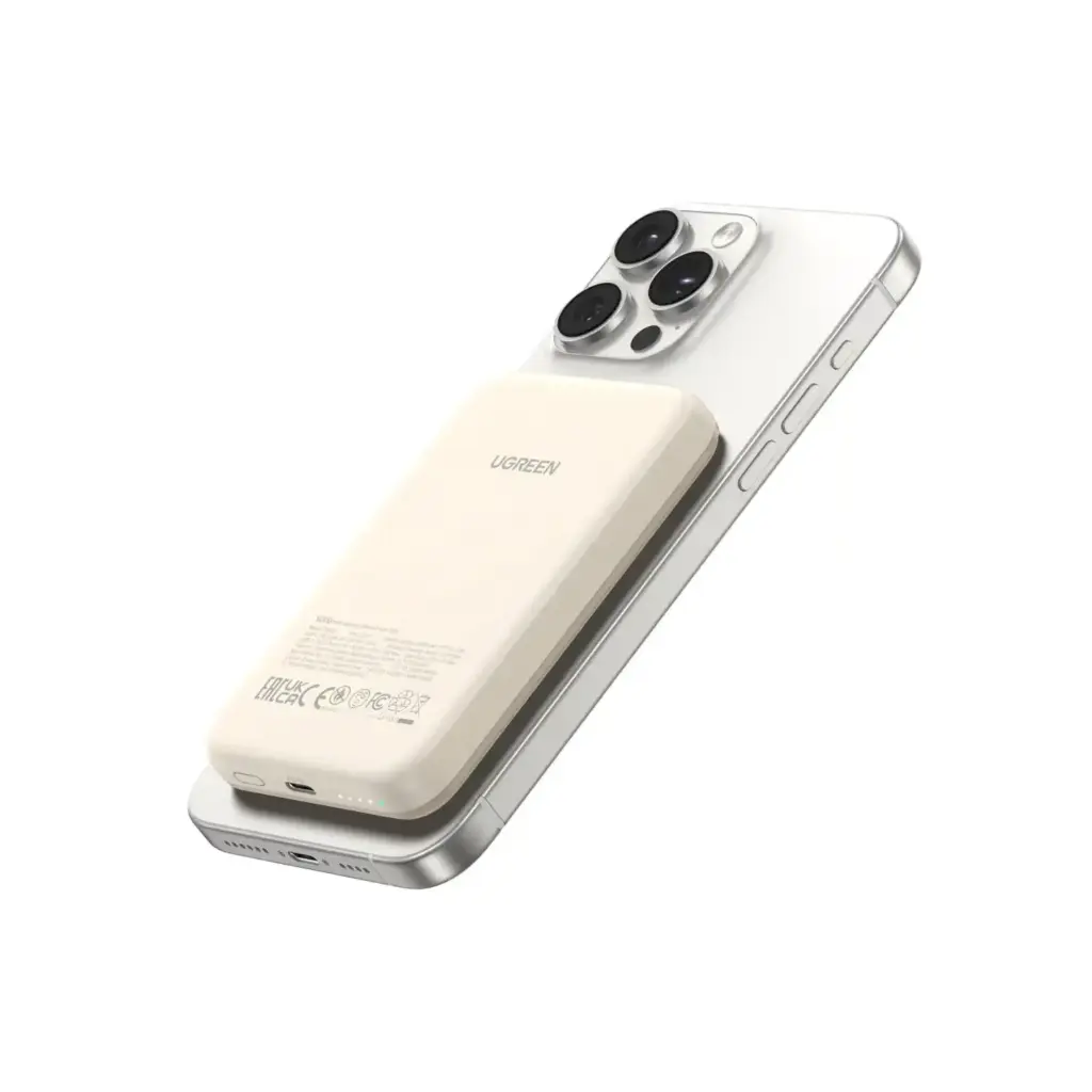 [PB560] UGREEN 15W 5K Mini Magnetic Wirless Power Bank, White