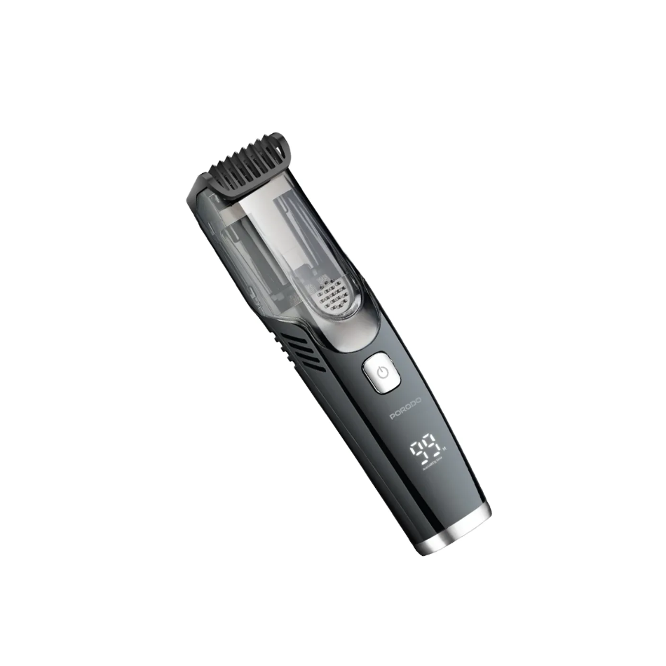 [PD-LFST063-BK] Porodo Air Suction Beard & Body Trimmer, Black