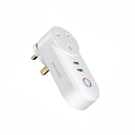 [PD-WFPU2-WH] Porodo Lifestyle Smart Wifi Plug with Dual USB Charge - White