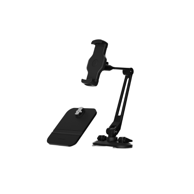 [PLARSPHBK] Powerology Quick Release Multi Mounting 360° Phone & Table Holder, Black