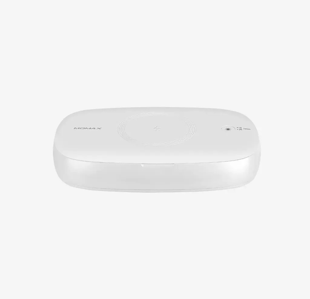 [QU1W] Momax Q.Power UV-Box UV Sanitizing Box with Wireless Charging - White