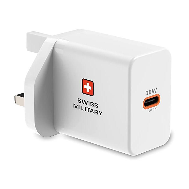 [SM-AC-PH30-WH] Swiss Military 30W PD USB-C Power Adapter, White