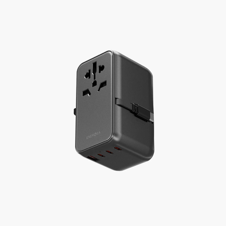 [TWA-GAN85-GUN] ENERGEA 85W TRAVEL WORLD ADAPTER GAN85, GUNMETAL