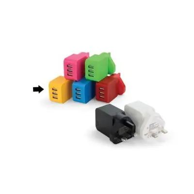 [UA5343B-YL] Yel 3.4A 3-Port USB Power Adapter Yellow