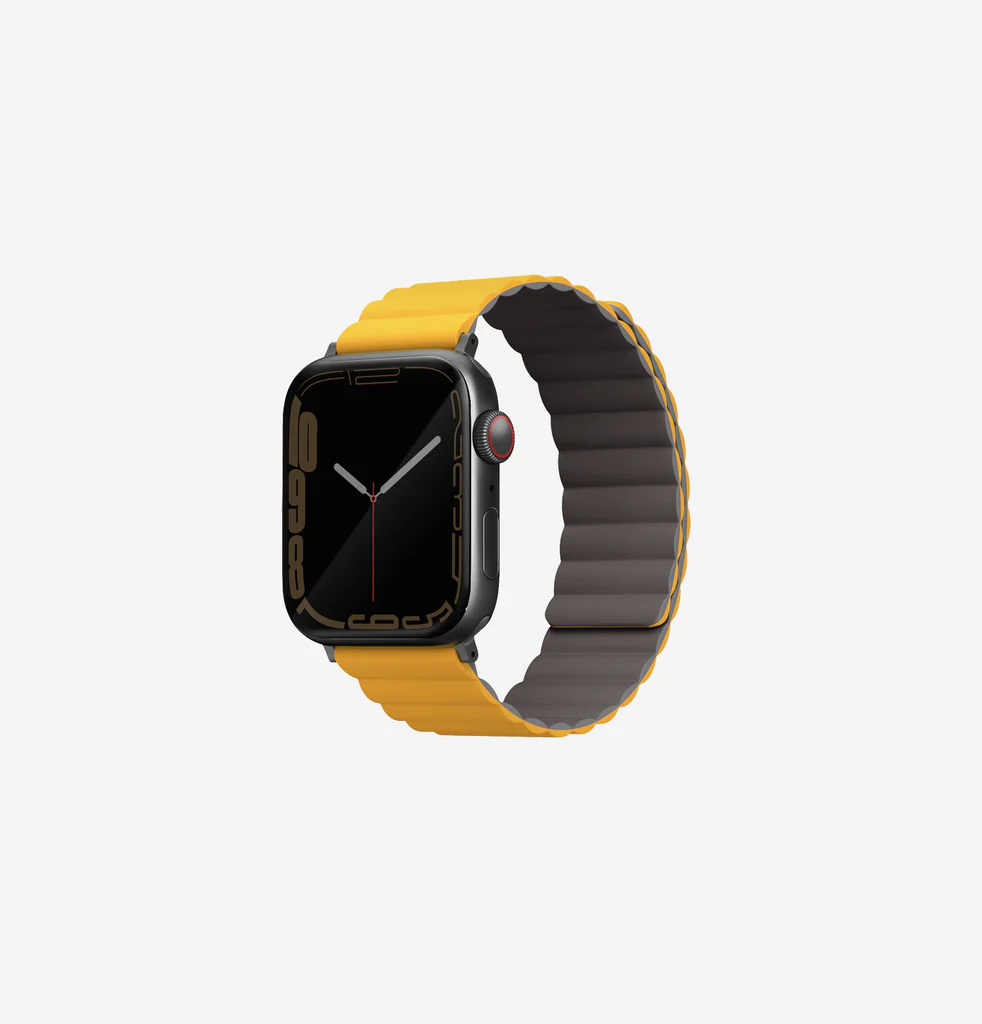 [UNIQ-45MM-REVMUSKAK] UNIQ APPLE WATCH STRAP 44/45/49MM REVIX, MUSTARD/KHAKI