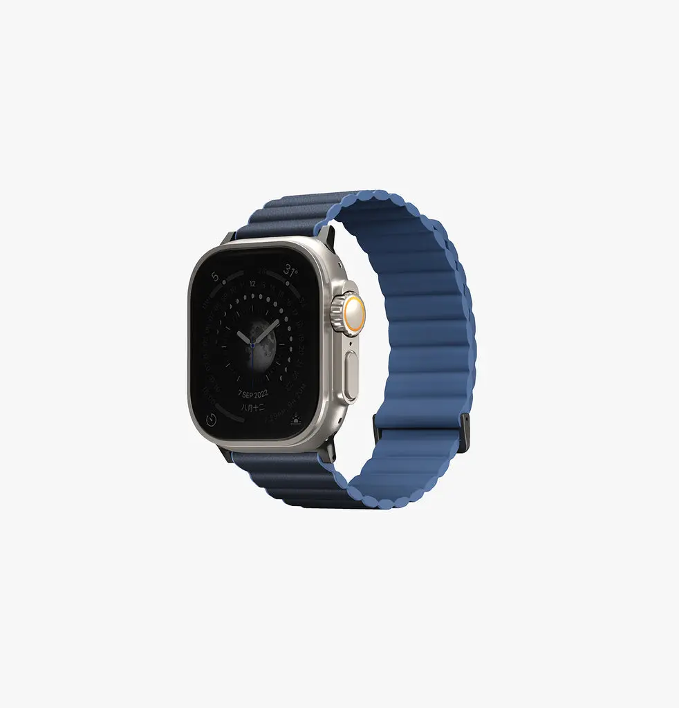 [UNIQ-45MM-REVPFRUMBLU] UNIQ APPLE WATCH STRAP 49|45|44|42MM REVIX PREMIUM, FRUSSIAN/MIST BLUE