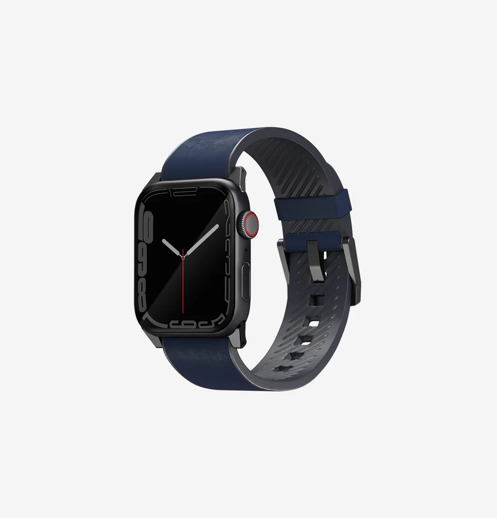 [UNIQ-45MM-TRABLU] UNIQ APPLE WATCH 49|45|44|42MM STRADEN LEATHER STRAP, BLUE