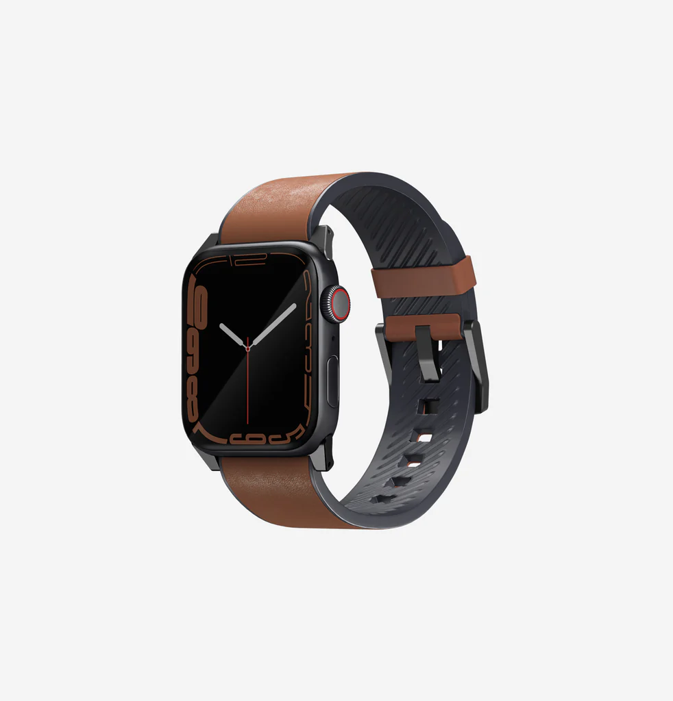 [UNIQ-45MM-TRABWN] UNIQ APPLE WATCH 45|44|42MM STRADEN LEATHER STRAP, BROWN