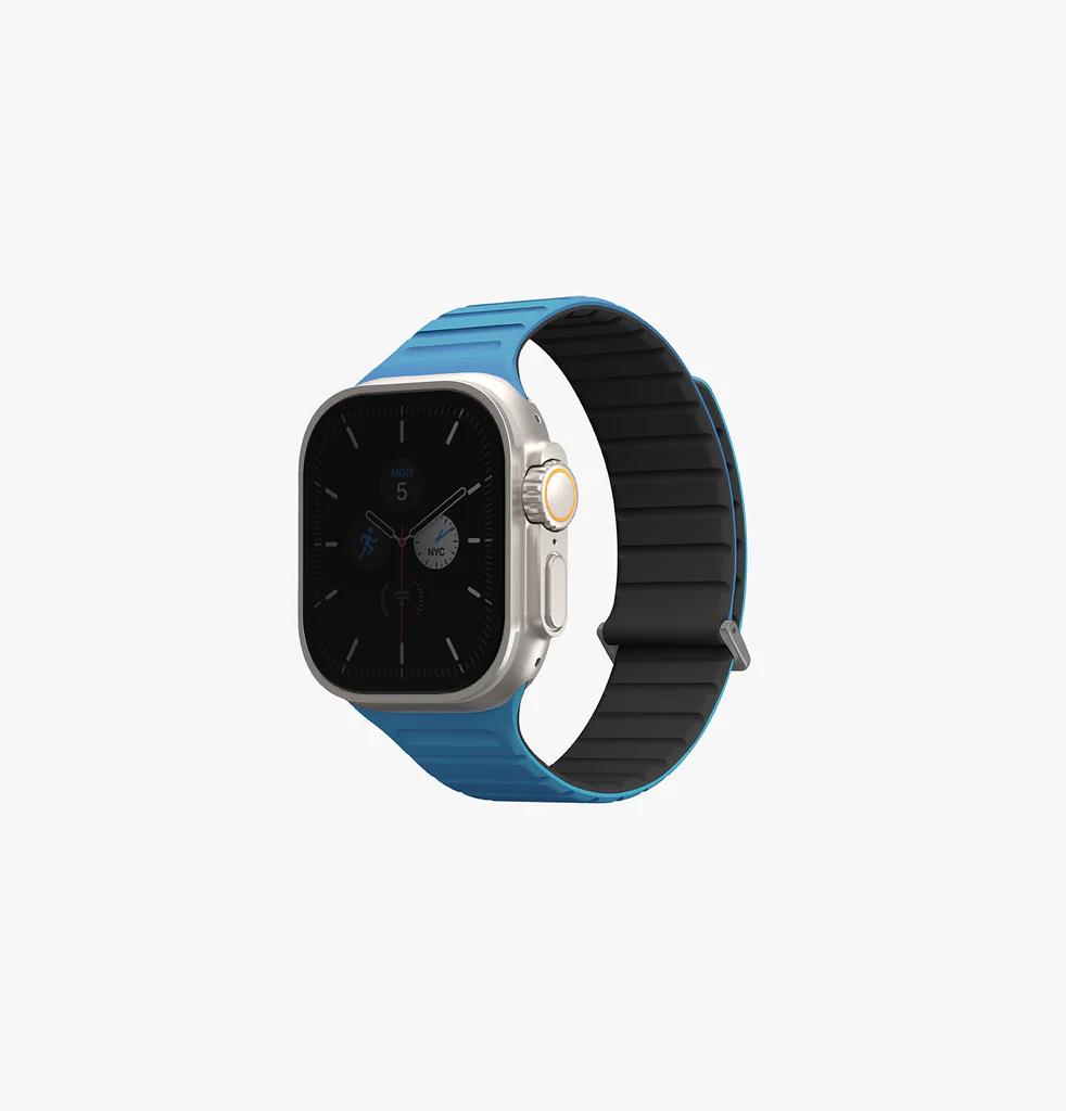 [UNIQ-49MM-REVEPCBLUBLK] UNIQ APPLE WATCH STRAP 49|45|44|42MM REVIX EVO, PACIFIC BLUE/BLACK