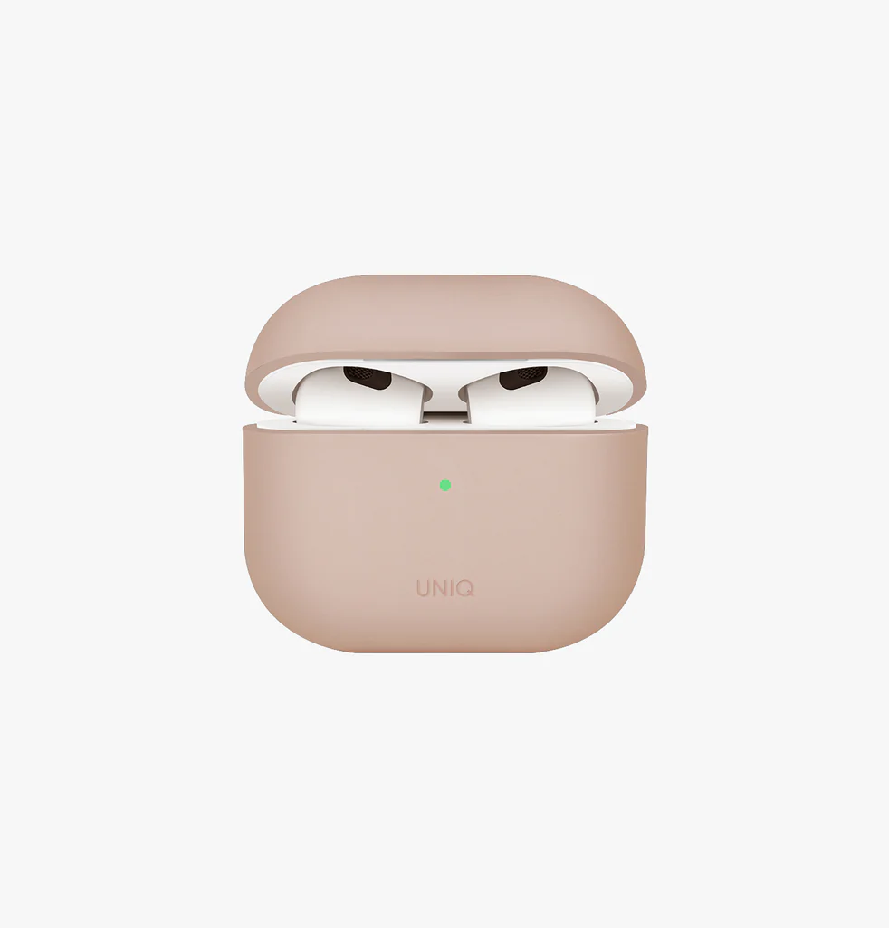 [UNIQ-AIRPODS(2024)-LINOPNK] غطاء سيليكون لينو لأيربودز 4 من يونيك - لون وردي