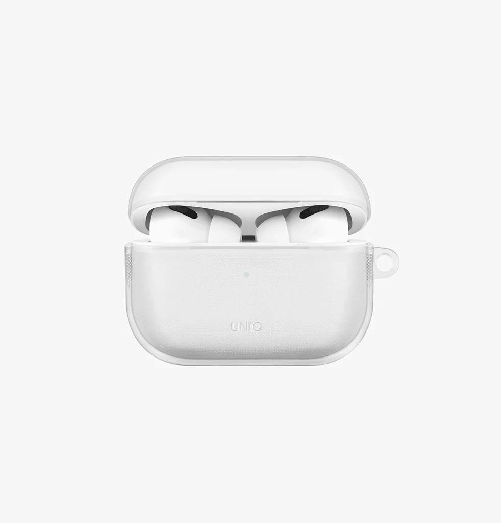 [UNIQ-AIRPODSPRO2-GLSCLR] غطاء آيربودز برو 2 جلاس من يونيك - لون شفاف لامع
