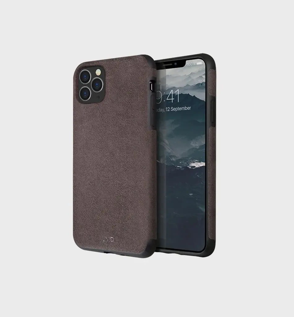 [UNIQ-IP5.8HYB2019SUVWGY] Uniq Hybrid iPhone 11 Pro Sueve Taupe - Warm Grey