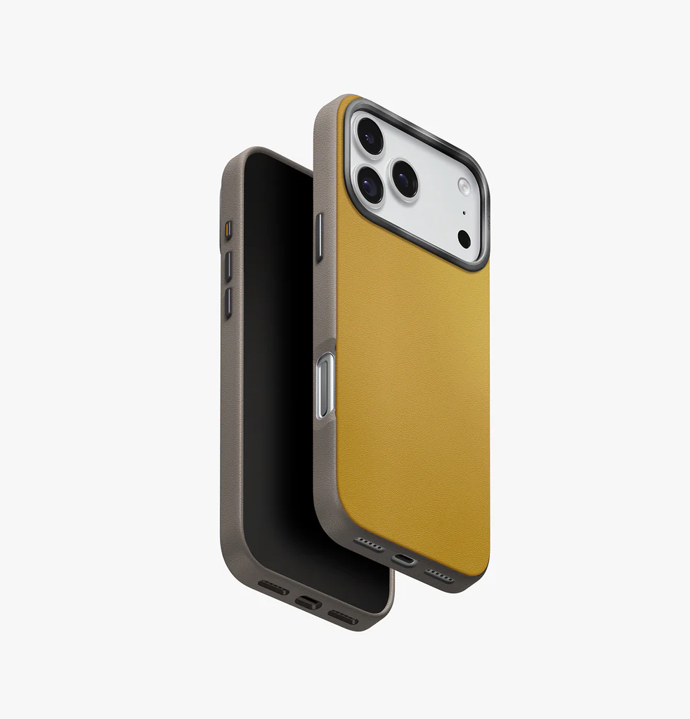 [UNIQ-IP6.3P(2025)-LDSCYELFGRY] UNIQ Lyden DS iPhone 17 Pro, Canary Yellow | Flint Grey