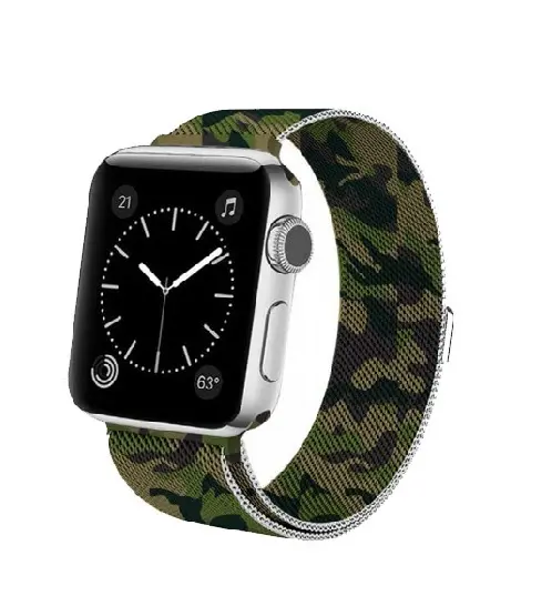 [WH5203-CL] CoteetCI Apple Watch 42/44mm Magnetic Band Camouflage Green