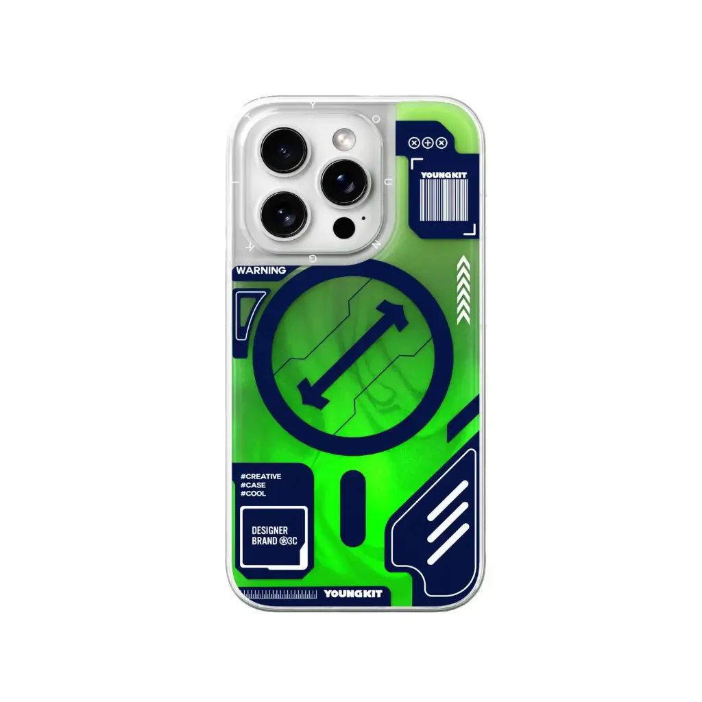 [YHCX003] YOUNGKIT IPHONE 15 PRO MAGSAFE GALACTIC QUICKSAND, GREEN