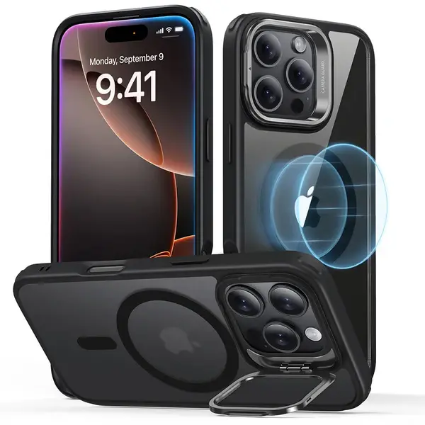 [ESR-1A7500202] ESR iPhone 16 Pro Max Classic with Stash Stand, Clear/Black