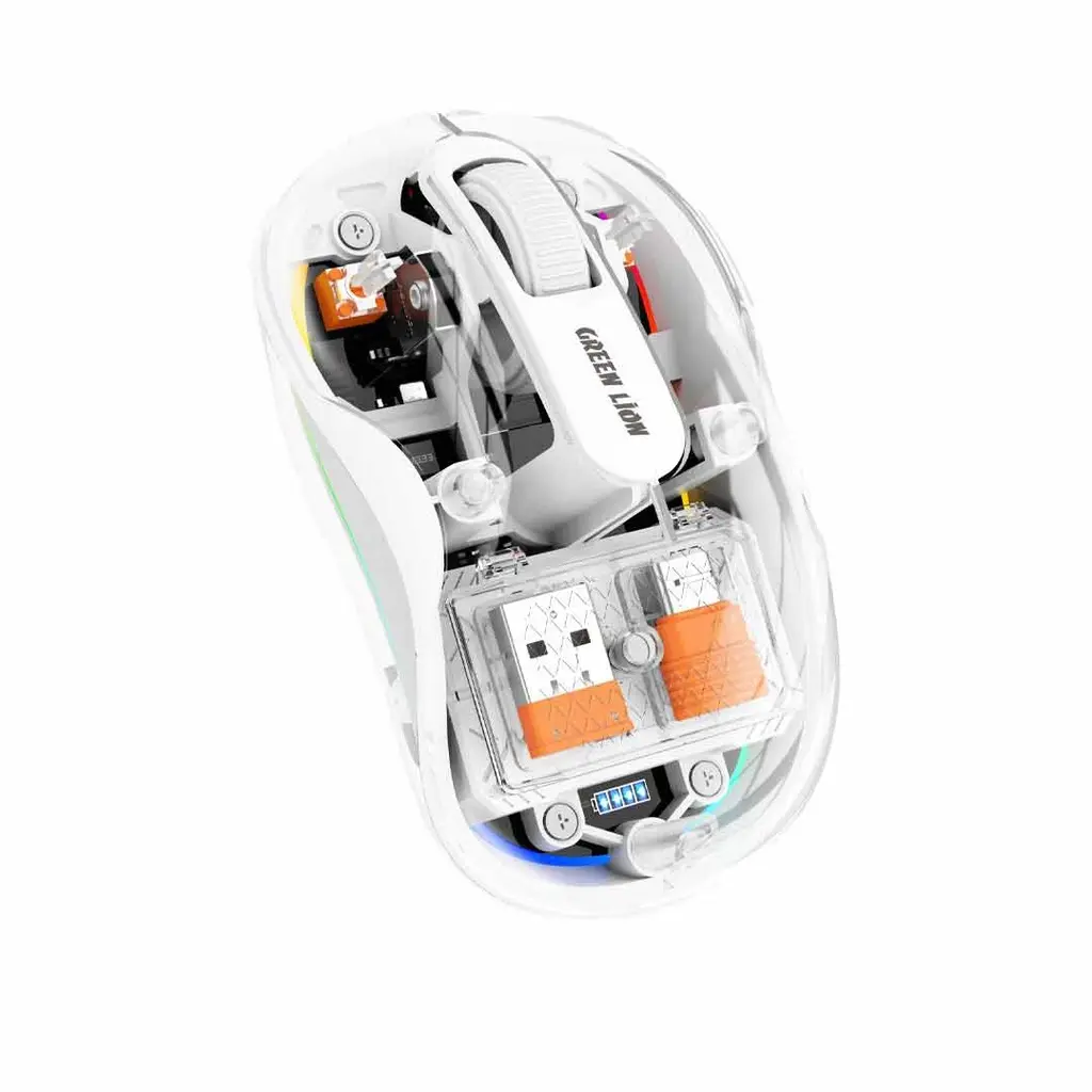 [PM-MSEWH] Green Lion Wireless Turtle Mouse, White