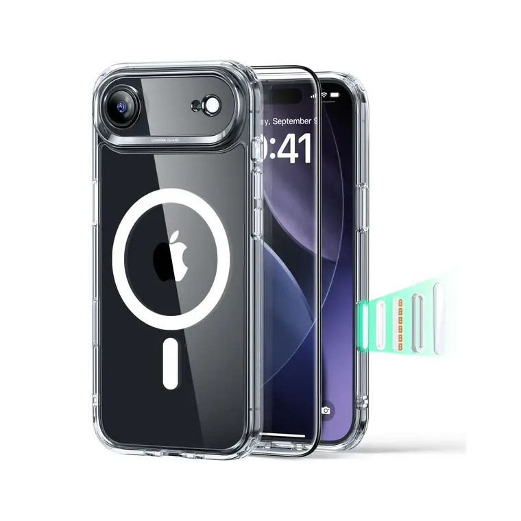 [1A89000101] ESR iPhone 17 Air Classic Hybrid Magnetic Case Set | Screen Protector + Case, Clear