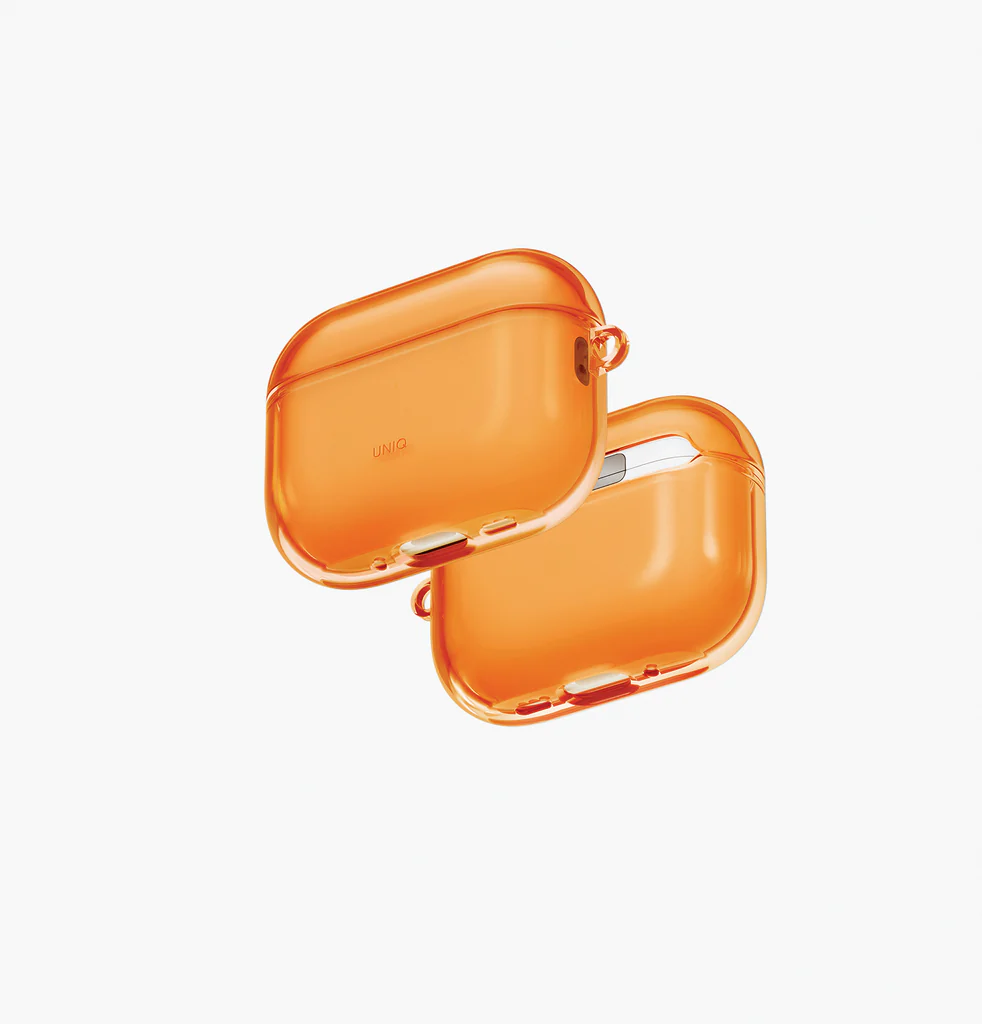[UNIQ-AIRPODSPRO3-GLSGCTR] غطاء جليز إيربودز برو 3 من يونيك - لون برتقالي لامع