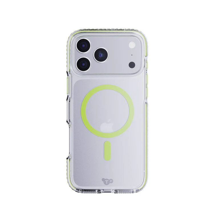 [840459608422] Tech21 iPhone 17 Pro Max Evocrystal Magsafe, Clear | Glow Green
