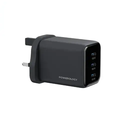 [6284302711206] Powerology Volt-X 100W Multi-port Adapter, Black