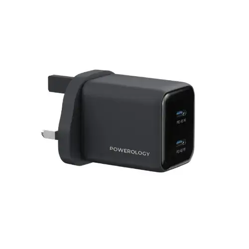 [6284302711060] Powerology Volt-X 45W Multi-port Adapter, Black