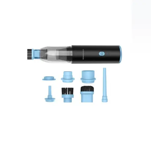 [6284302746024] Powerology Turbovac 8-In-1 Handheld Vacuum & Air Duster, Black
