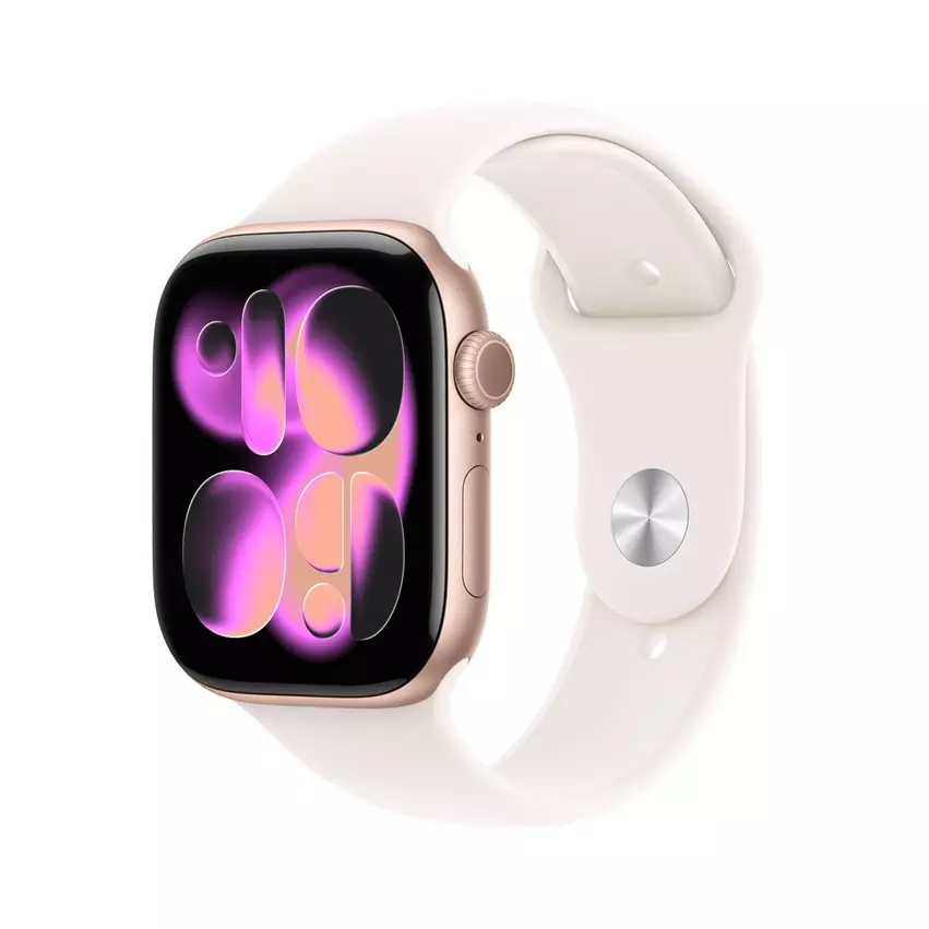 [MEU04LW/A] Apple Watch Series 11 GPS 42MM Rose Gold - Light Blush Sport Band - S/M