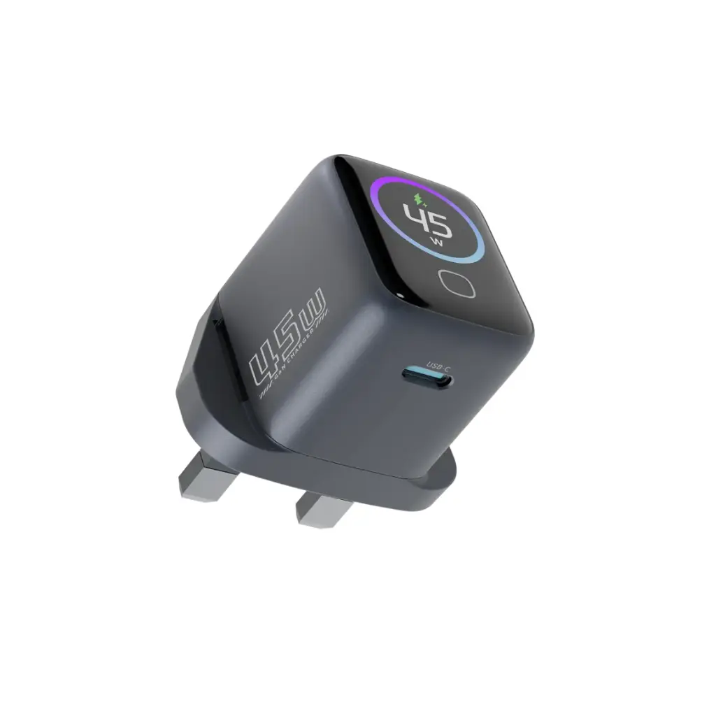 [PM-6284302760716] Powerology Voltflow GaN Wall Charger PD 45W, Black