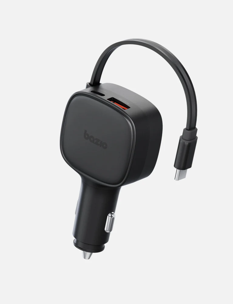 [GD-L00P84-BLK] شاحن محمول كودا 3 في 1 5000 ملي أمبير قابل للطي مع يو اس بي سي ولايتنينج متوافق مع ساعة أبل من بازيك - لون أبيض