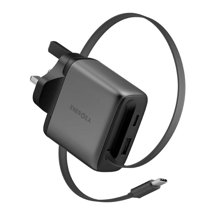 [CHR-AC-ARC65UK] ENERGEA AmpCharge Arc GaN65, Gunmetal