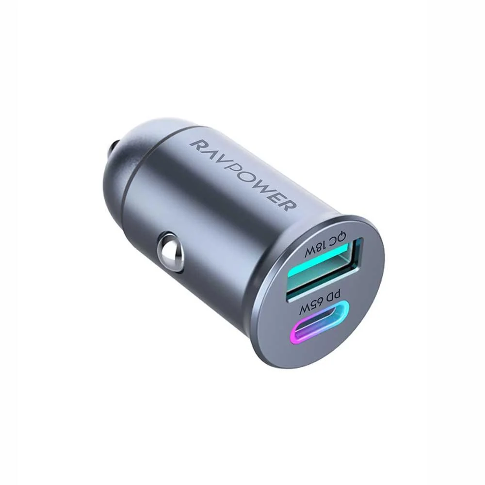 [75-05010-015] RAV Power 2-Port 65W Car Charger