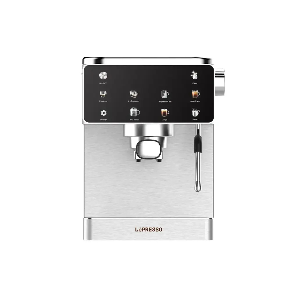 [PM-6284302768422] LePRESSO Macchina di Lusso Espresso Machine with Steam Wand, Silver