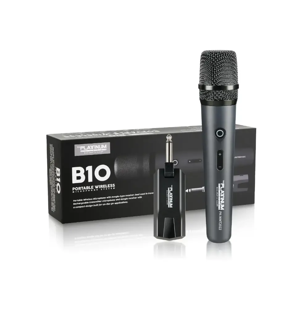 [PKB10-BK] Platinum Karaoke B10 Single Wireless Mic, Black