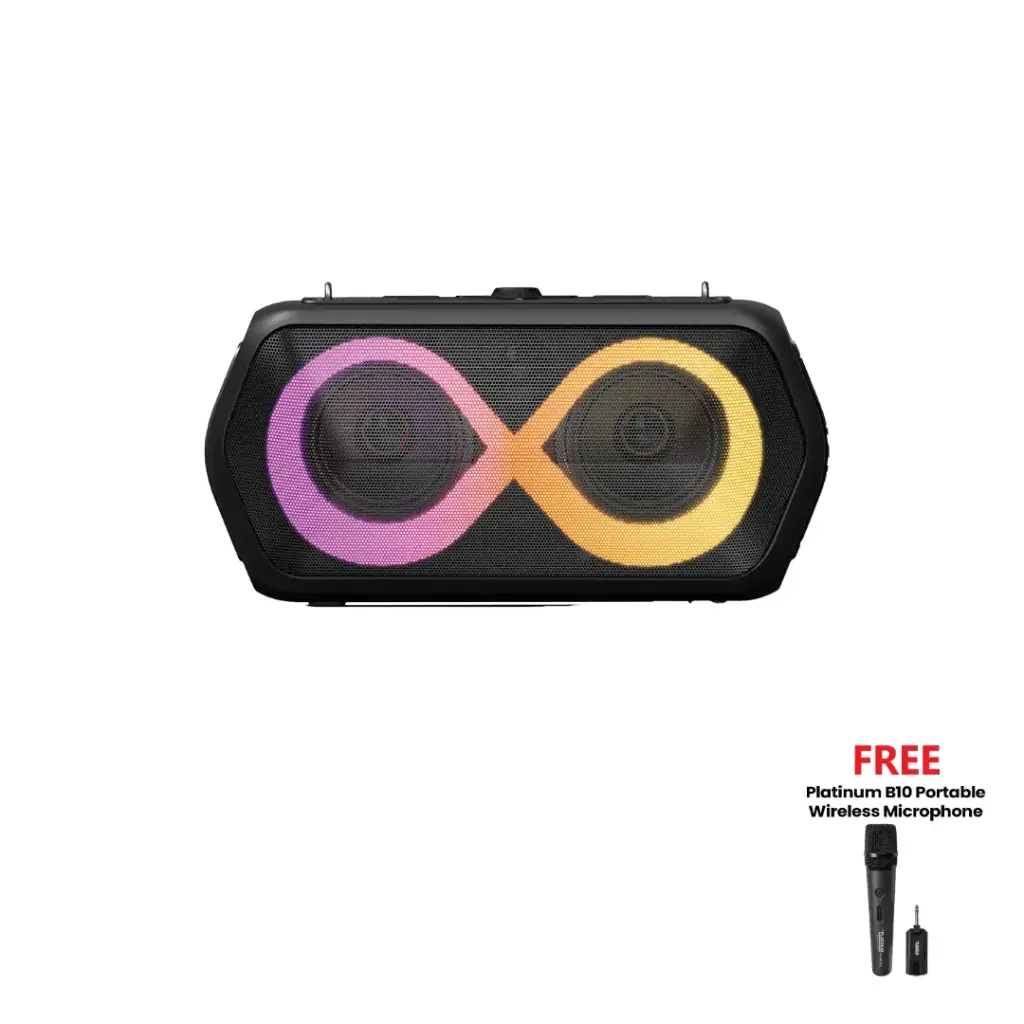 [PKRBB-BLK] Platinum Karaoke Rover Boombox Speaker, Black