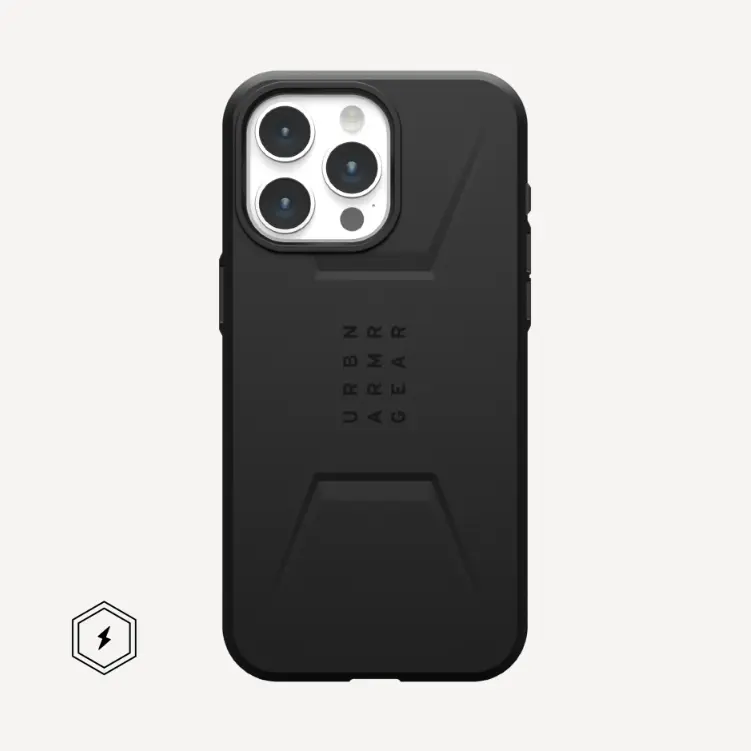 [114275114040] UAG iPhone 15 Pro Civilian, Black