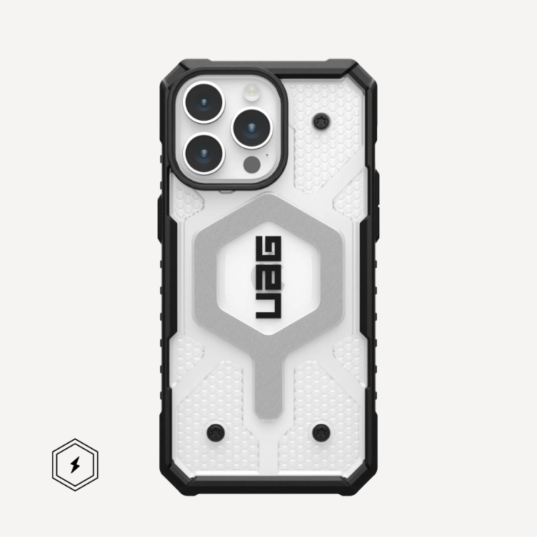 [11428114343] UAG iPhone 15 Pro MagSafe Pathfinder Case, Ice