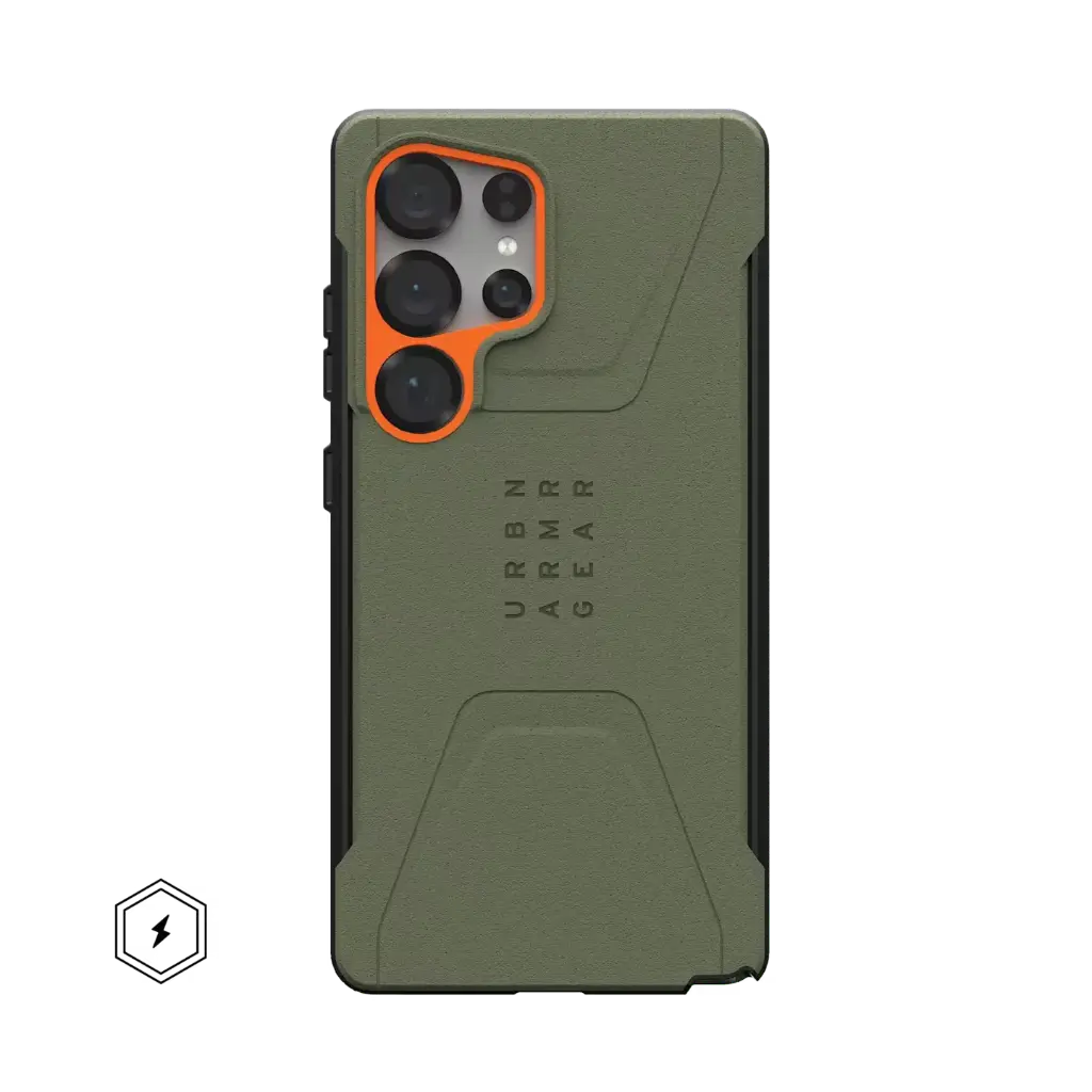 [214473117297] UAG Samsung Galaxy S25 Ultra Civilian, Olive Drab/Orange