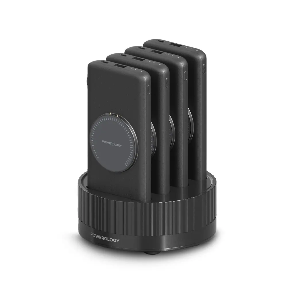[6083749679908] Powerology 4 in 1 Powerbank Station, Black