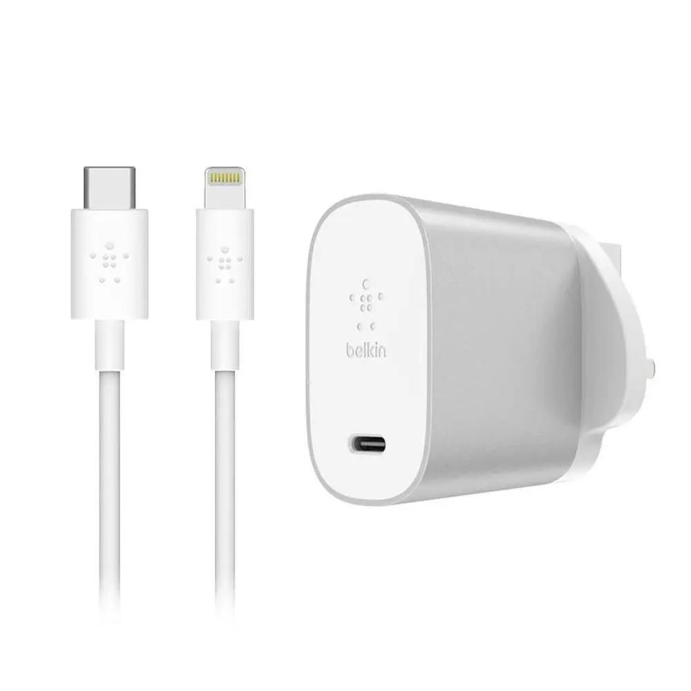 [6291107039954] Belkin Fast Charge Bundle 27W Home Charger with 1.2M Type-C to Lightning Cable