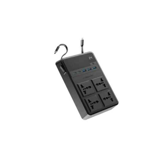 [PM-7834953558775] Powerology PWC029 4 AC Power Strip, Black