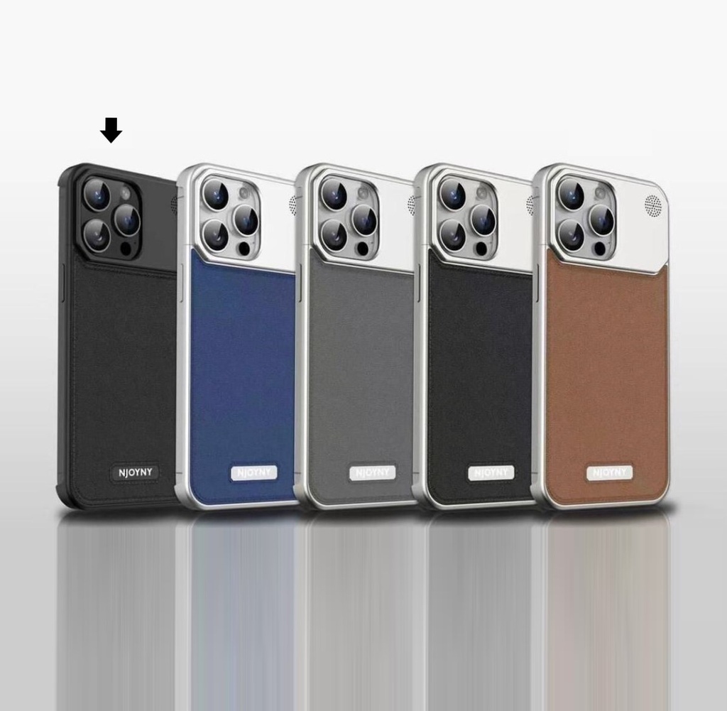 [9990000003693] NJOYNY IPHONE 15 PRO MAX METAL CASE, BLACK