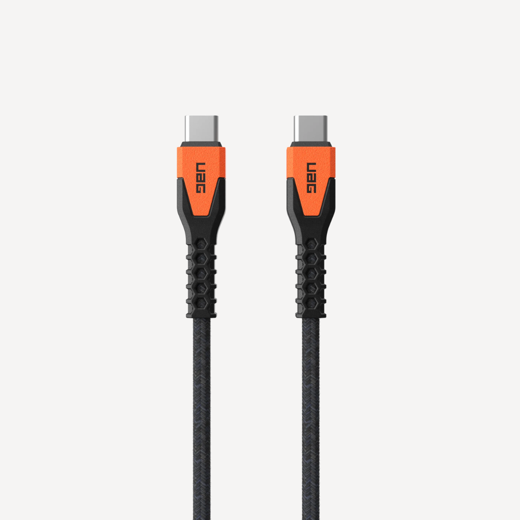 [9B4413114097] UAG 1.5M Rugged Kevlar USB-C to USB-C Cable, Black/Orange