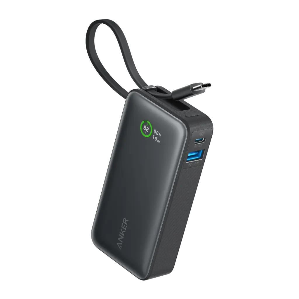 [A1259H11] Anker 10K 30W 533 Nano Powerbank Built-In USB-C Cable, Black