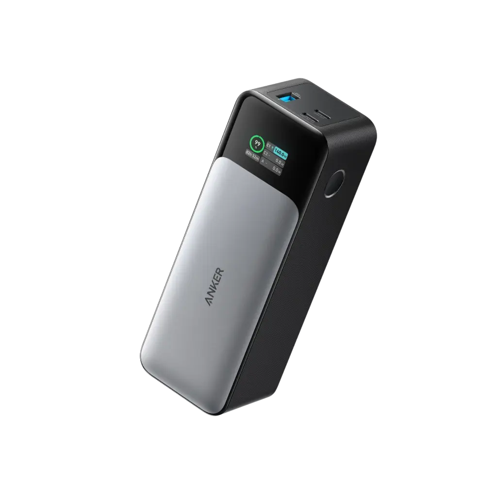 [A1289011] بنك طاقة محمول بسعة 24,000mAh وقدرة 140 واط من أنكر، لون أسود