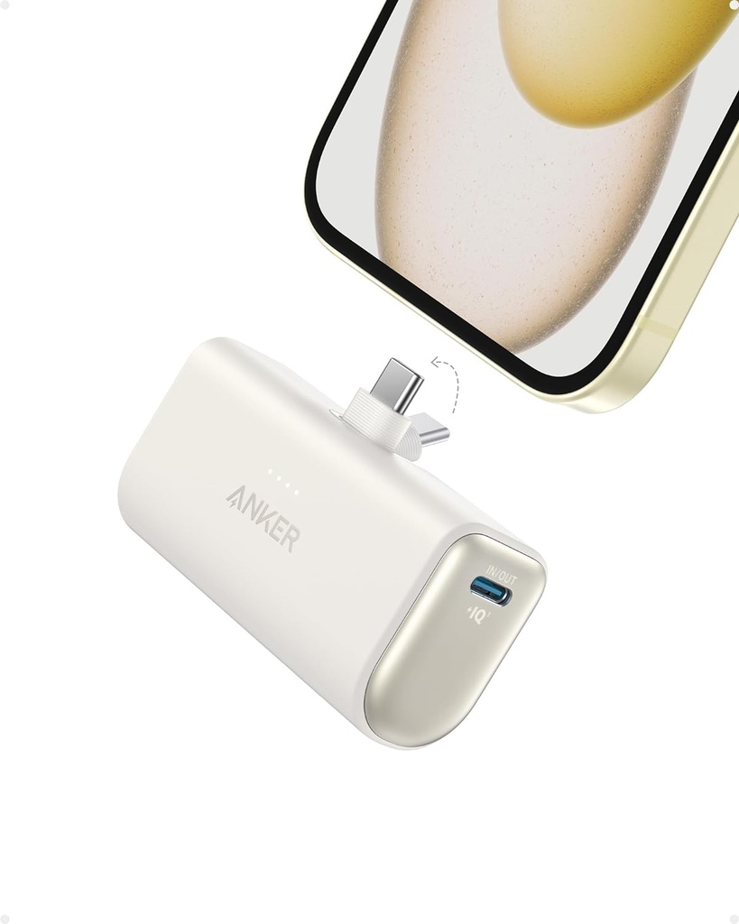 [A1653H21] بانك الطاقة أنكر نانو 22.5W مع موصل USB-C مدمج