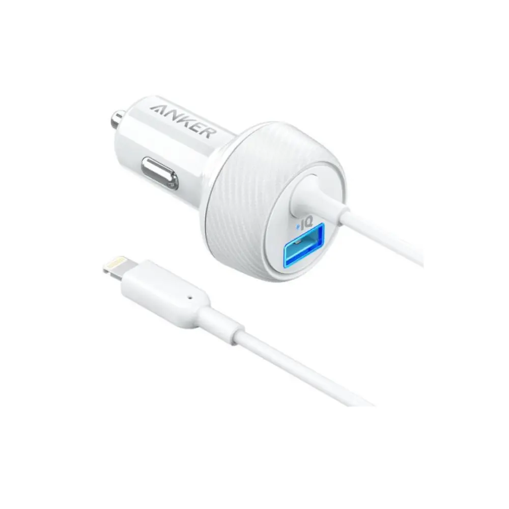 [A2214H21] Anker 24W PowerDrive 2 Elite with Lightning Connector White