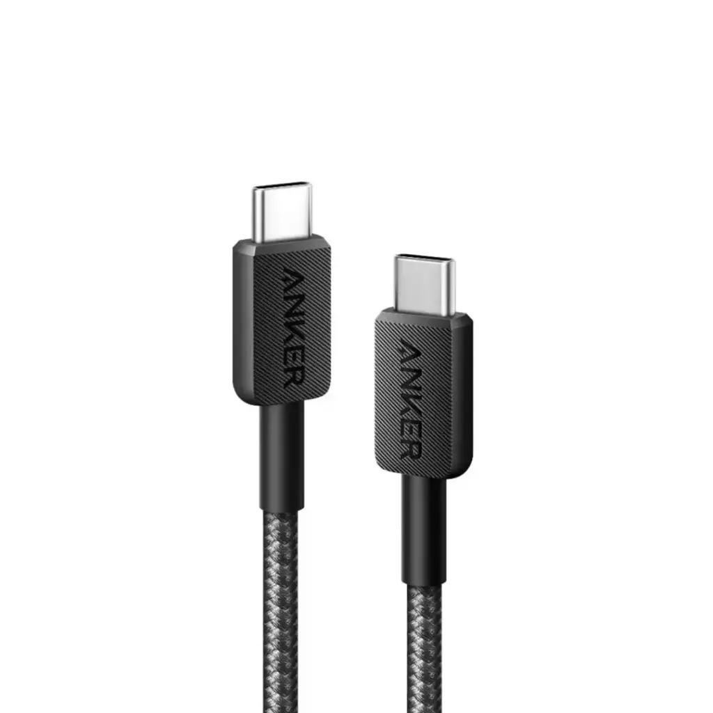 [A81F6H11] Anker 6ft 322 USB-C to USB-C Cable Nylon, Black